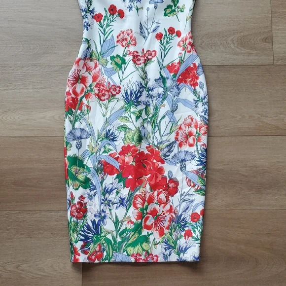 New York & Company White Floral Midi Dress - Picture 3 of 12